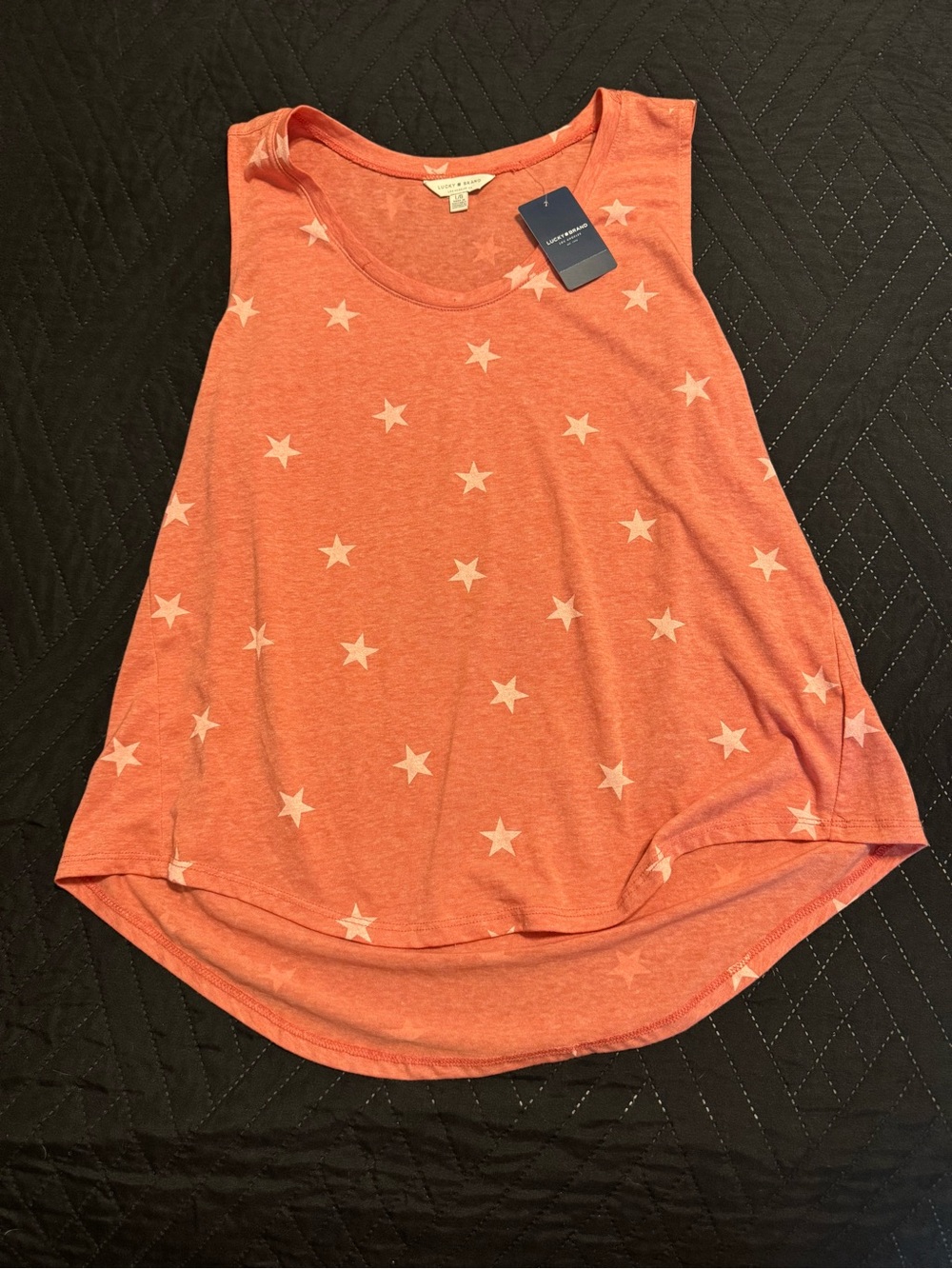 Lucky Brand Red Starprint Sleeveless Tank